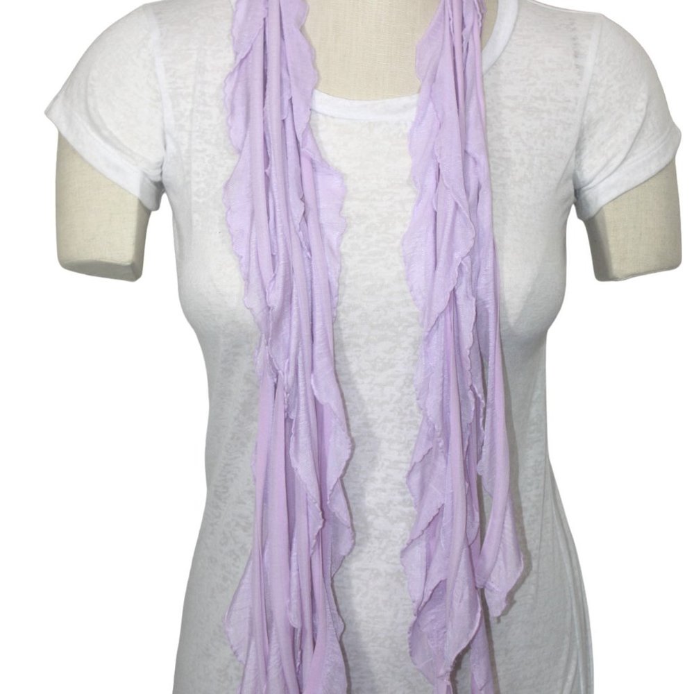 Lilac Purple Flutter Scarf Lightweight Women Accessory Multiwear
